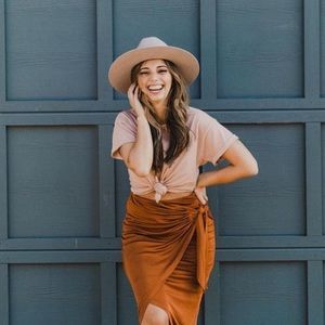 Urban Outfitters Felt Brim Hat in rose